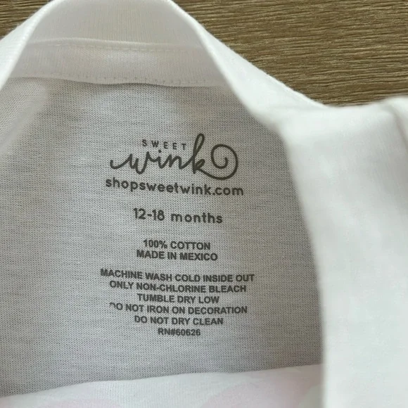 Sweet Wink Toddler Girl Bows Print Short Sleeve T-Shirt 12-18 months 2T 3T - Picture 3 of 5